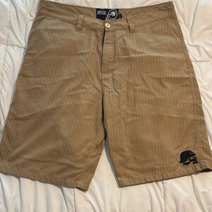 Metal Mulisha Tan Pinstripe Men's Shorts size 38